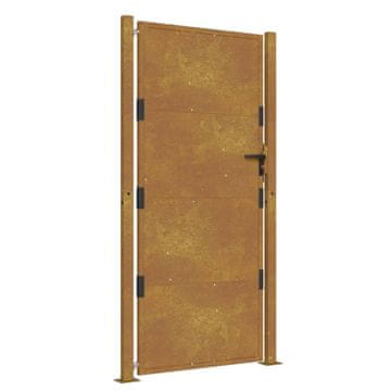 Vidaxl Vrtna vrata 100x200 cm kortensko jeklo