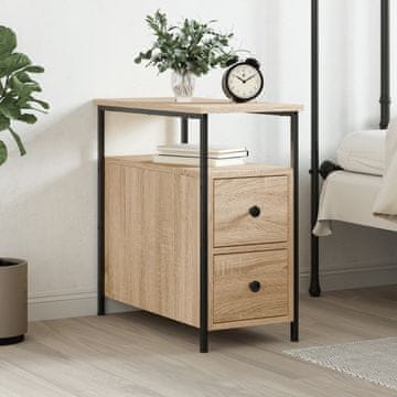 Vidaxl vidaXL Nočna omarica, hrast sonoma, 30x60x60 cm, material na osnovi lesa