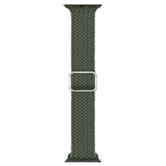 BStrap Elastic Nylon pašček za Apple Watch 42/44/45mm, olive green