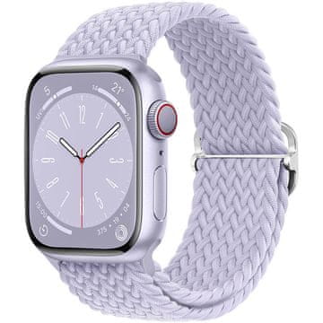 BStrap Elastic Nylon pašček za Apple Watch 42/44/45mm, misty purple