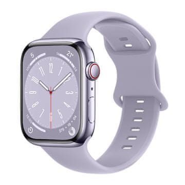 BStrap Smooth Silicone pašček za Apple Watch 42/44/45mm, lavender