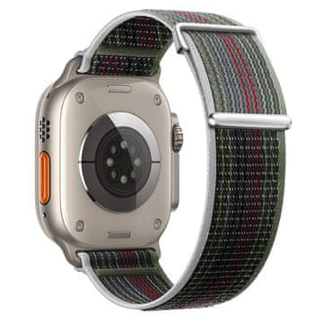 BStrap Velcro Nylon pašček za Apple Watch 38/40/41mm, midnight