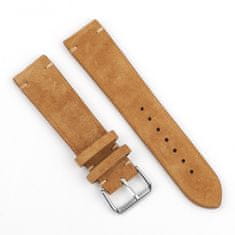 BStrap Suede Leather pašček za Huawei Watch GT3 42mm, brown