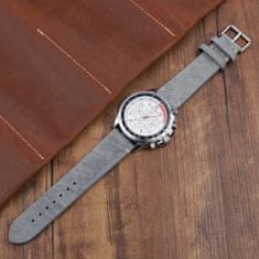BStrap Suede Leather pašček za Samsung Galaxy Watch 3 41mm, gray
