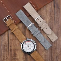 BStrap Suede Leather pašček za Xiaomi Amazfit Stratos 2/2S/3, gray