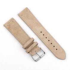 BStrap Suede Leather pašček za Xiaomi Amazfit Stratos 2/2S/3, beige
