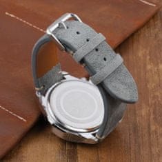 BStrap Suede Leather pašček za Xiaomi Amazfit GTR 42mm, gray