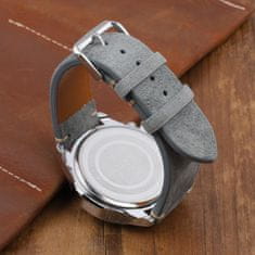 BStrap Suede Leather pašček za Samsung Galaxy Watch 3 41mm, gray