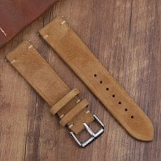 BStrap Suede Leather pašček za Huawei Watch GT3 42mm, brown