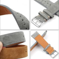 BStrap Suede Leather pašček za Xiaomi Amazfit Stratos 2/2S/3, gray