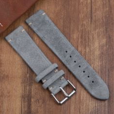 BStrap Suede Leather pašček za Xiaomi Amazfit Bip, gray