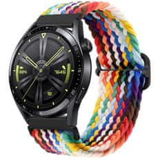 BStrap Elastic Nylon pašček za Samsung Galaxy Watch Active 2 40/44mm, rainbow