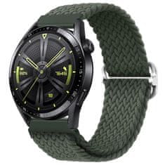 BStrap Elastic Nylon pašček za Garmin Vivoactive 3, olive green