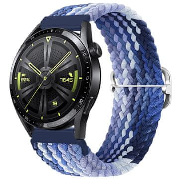 BStrap Elastic Nylon pašček za Huawei Watch GT3 42mm, blueberry
