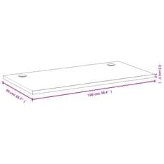 Vidaxl Mizna plošča 100x50x2,5 cm bambus