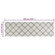 Vidaxl Kuhinjska preproga pralna kvadrati 60x180 cm žamet