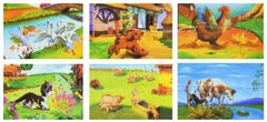 Bino Leseni slikovni bloki hišni ljubljenčki 15 kosov