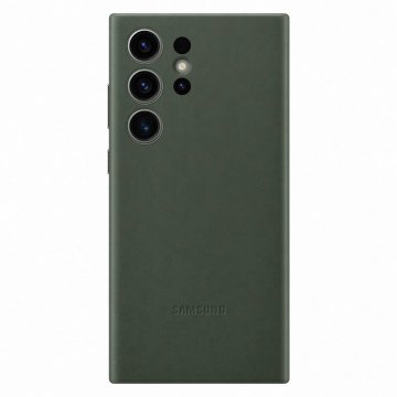 slomart usnjen ovitek samsung galaxy s23 ultra v naravnem usnju zelene barve (ef-vs918lgegww)