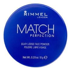 Rimmel Match Perfection nežen puder za obraz 10 g Odtenek 001 transparent