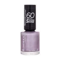 Rimmel 60 Seconds Super Shine hitro sušeči lak za nohte 8 ml Odtenek 811 hot metal love