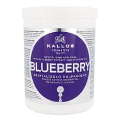 Kallos Blueberry obnovitvena maska za suhe in poškodovane lase 1000 ml za ženske