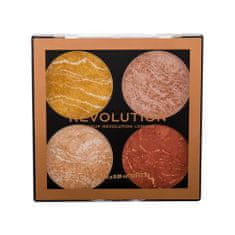 Makeup Revolution Cheek Kit paletka visoko pigmentiranih osvetljevalecv in bronzerjev 8.8 g Odtenek make it count