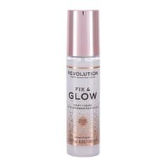 Makeup Revolution Fix & Glow Dewy Finish osvetljevalni fiksator ličil v spreju 100 ml