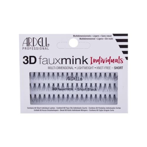 Ardell 3D Faux Mink Individuals Short šopki umetnih trepalnic 60 kos Odtenek black