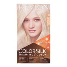 Revlon Colorsilk Beautiful Color Odtenek 05 ultra light ash blonde Set barva za lase Colorsilk Beautiful Color 59,1 ml + razvijalec 59,1 ml + balzam za lase 11,8 ml + rokavice za ženske