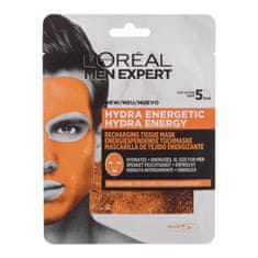 Loreal Paris Men Expert Hydra Energetic vlažilna in poživitvena maska iz blaga 1 kos za moške