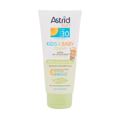Astrid Sun Kids & Baby Soft Face and Body Cream SPF30 vodoodporna krema za zaščito pred soncem z mineralnimi filtri za otroke in dojenčke 100 ml