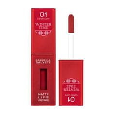 Gabriella Salvete Winter Time Matte Lips visoko pigmentirana tekoča šminka 4.5 ml Odtenek 01 candy cane