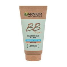Garnier Skin Naturals BB Cream Hyaluronic Aloe All-In-1 bb krema za mešano do mastno kožo 50 ml Odtenek medium