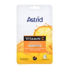 Astrid Vitamin C Tissue Mask poživitvena in posvetlitvena maska za obraz 1 kos za ženske