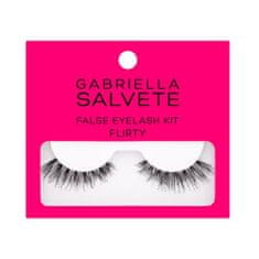 Gabriella Salvete False Eyelash Kit Flirty Set umetne trepalnice 1 par + lepilo za trepalnice 1 g