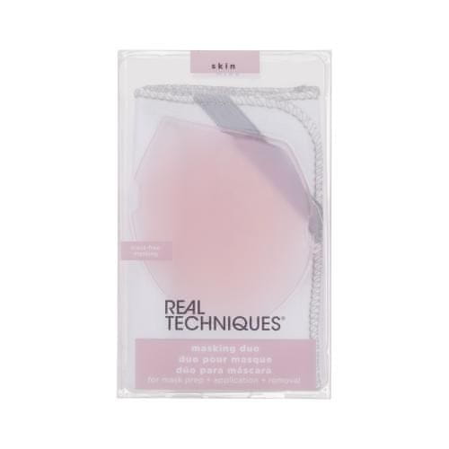 Real Techniques Skin Masking Duo Set aplikator za masko za obraz 1 kos + bombažna brisača 1 kos