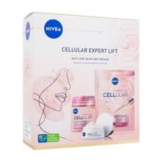 Nivea Cellular Expert Lift Set dnevna krema za obraz Cellular Expert Lift 50 ml + maska v robčku za obraz Cellular Expert Lift 1 kos za ženske POKR