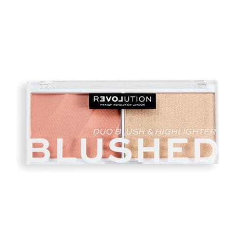 Revolution Colour Play Blushed Duo Blush & Highlighter paletka z osvetljevalcem in rdečilom 5.8 g