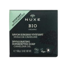 Nuxe Bio Organic Invigorating Superfatted Soap Camelina Oil nežno in učinkovito trdo milo za telo in obraz 100 g za ženske