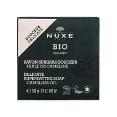 Nuxe Bio Organic Delicate Superfatted Soap Camelina Oil nežno in učinkovito milo za telo in obraz 100 g za ženske