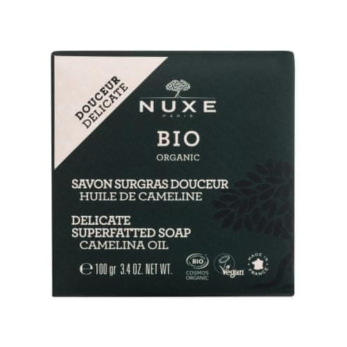 Nuxe Bio Organic Delicate Superfatted Soap Camelina Oil nežno in učinkovito milo za telo in obraz za ženske