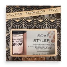 Makeup Revolution Soap Styler+ Duo Set milo za obrvi Soap Styler 5 g + sprej za obrvi Soap Styler Brow Activation Spray 50 ml