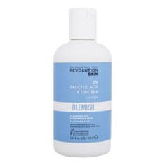 Revolution Skincare Blemish 2% Salicylic Acid & Zinc BHA Cleanser čistilni gel proti aknam 150 ml za ženske