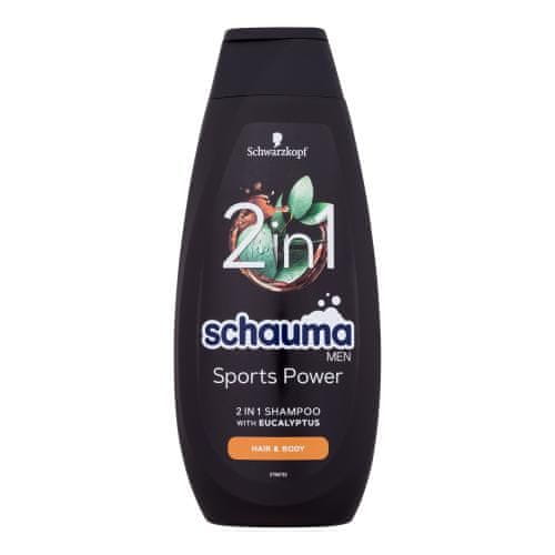 Schwarzkopf Schauma Men Sports Power 2In1 Shampoo osvežujoč in krepitven šampon za moške