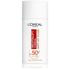 Loreal Paris Revitalift Clinical Anti-UV Fluid SPF50+ antioksidantni dnevni fluid za obraz z uv-zaščito 50 ml za ženske
