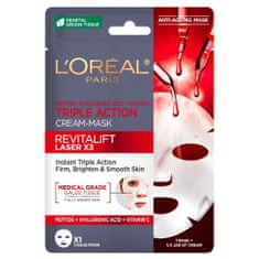 Loreal Paris Revitalift Laser X3 Triple Action Tissue Mask maska za obraz s trojnim učinkom proti staranju 28 g za ženske