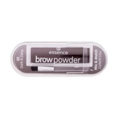 Essence Brow Powder Set paletka senčil za obrvi 2.3 g Odtenek 02 dark & deep