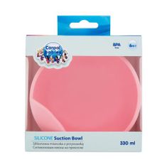 Canpol babies Silicone Suction Bowl Pink silikonska posodica s priseskom 330 ml za otroke