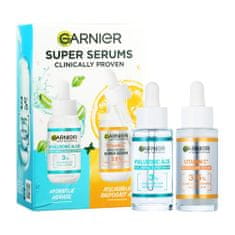 Garnier Skin Naturals Super Serums Set serum za obraz Skin Naturals Vitamin C 30 ml + serum za obraz Skin Naturals Hyaluronic Aloe 30 ml za ženske