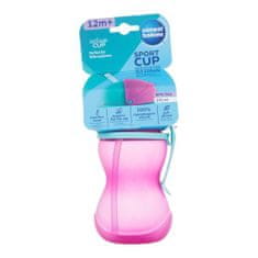 Canpol babies Active Cup Sport Cup With Flip-Top Straw Pink športna steklenička s slamico 370 ml